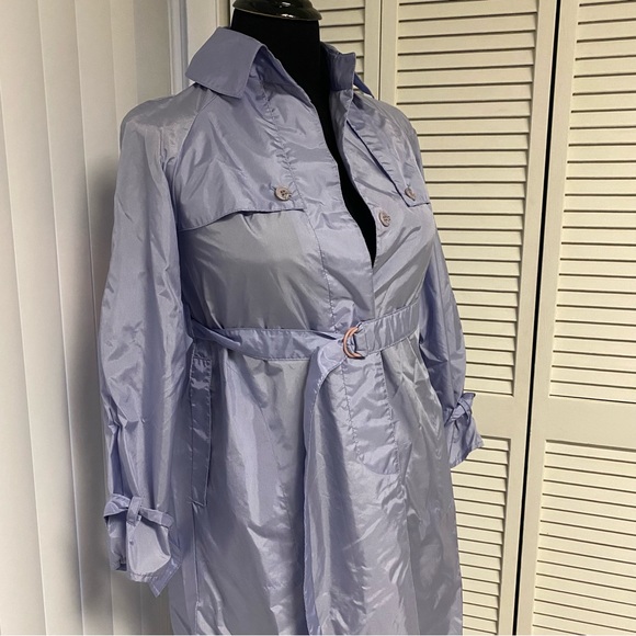VINTAGE The Totes Coat Women’s Trench Coat Rain Coat Size 10 Purple/Lilac/Grey - Picture 2 of 6